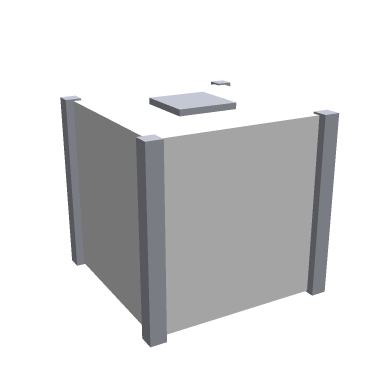 Low-poly render of a CrashFest power-up crate
